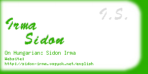 irma sidon business card